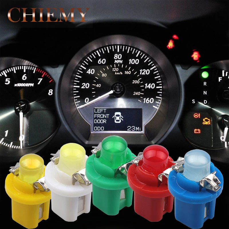 6PCS 12V B8.5D White LED Car  Speedo Dashboard Dash Wedge Side Light Bulb Lamp