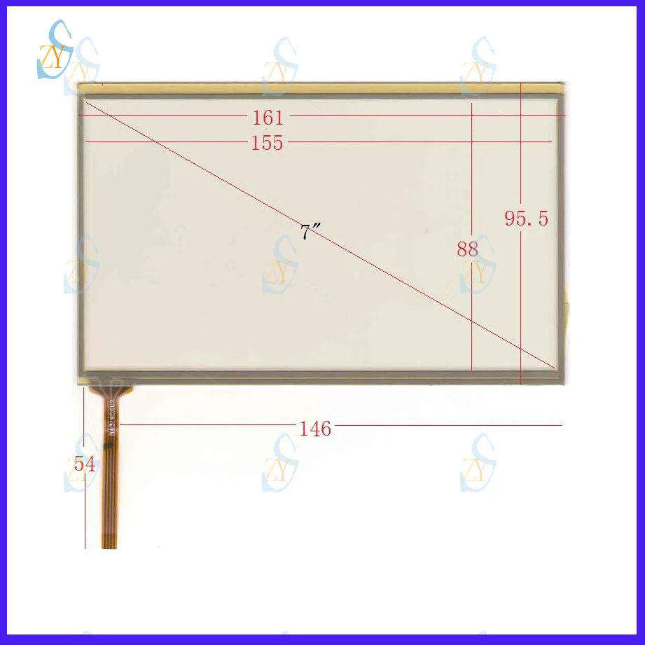 

ZhiYuSun 2 шт./лот 161 мм * 95 мм 7 дюймов 4-проводный резистивный сенсорный 161*96 это совместимо BA319D для GPS автомобиля DVD качество хорошее