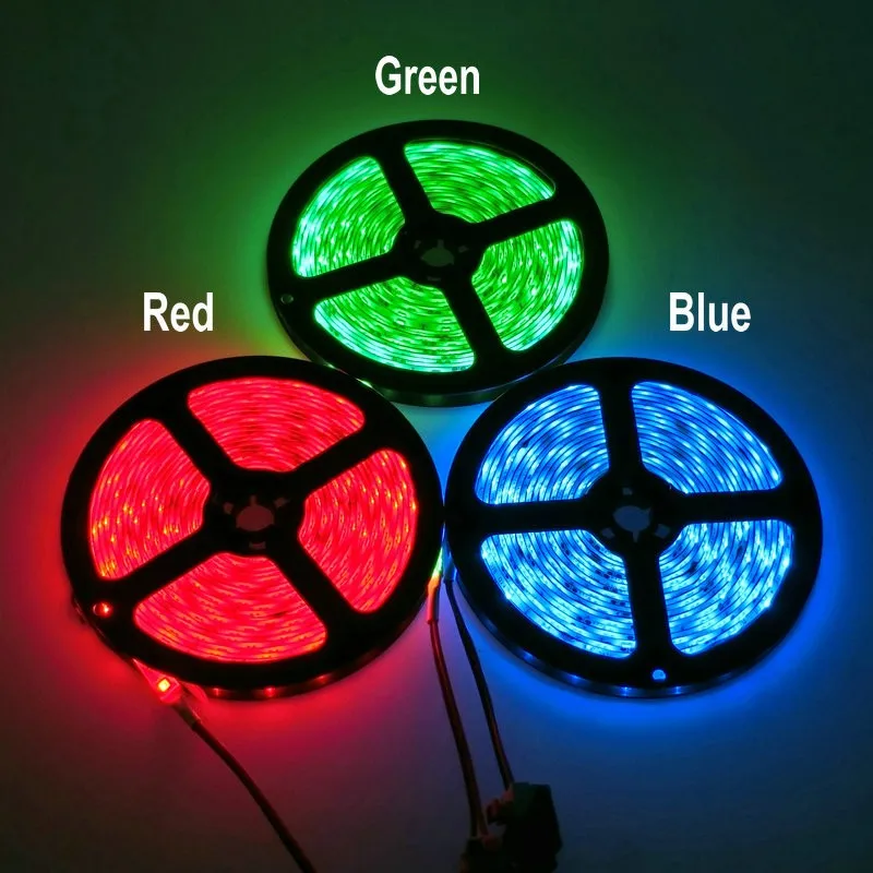 Светодиодные ленты 2835/3528 12V 60 светодиодный s/m гибкая светильник RGB/белый/теплый белый/синий/зеленый/красный/желтый Светодиодные ленты 5 м