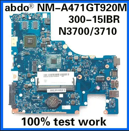 

abdo BMWC1/BMWC2 NM-A471 motherboard for Lenovo 300-15IBR notebook motherboard CPU N3700 N3710 GT920M 1G DDR3 100% test work