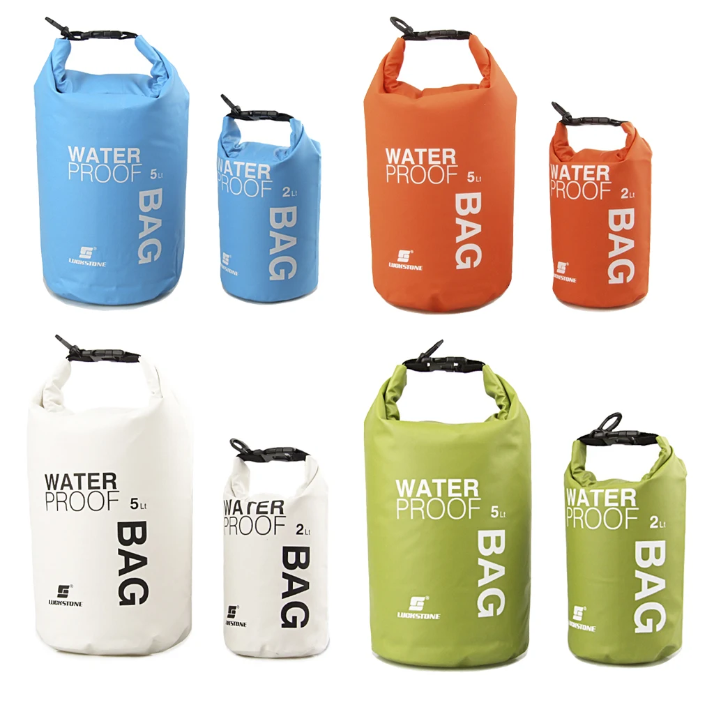 Outdoor Kayaking 2L 5L 10L 15L Waterproof Storage Dry Bag Sack Pouch Camping Rafting River Trekking Floating Sailing Canoe Boa