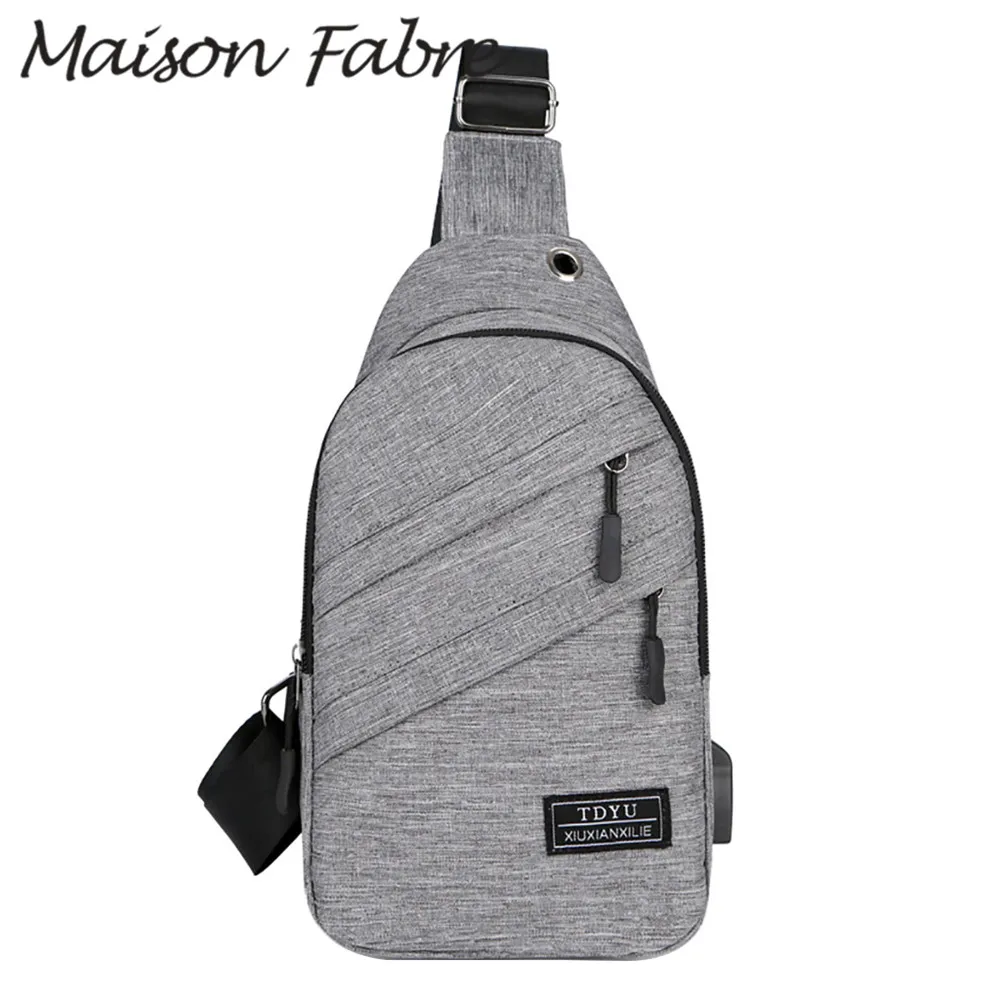 

Maison Fabre man bag shoulder Oxford Chest bags zipper single shoulder small square bag 2019 Summer ladies handbags crossbody
