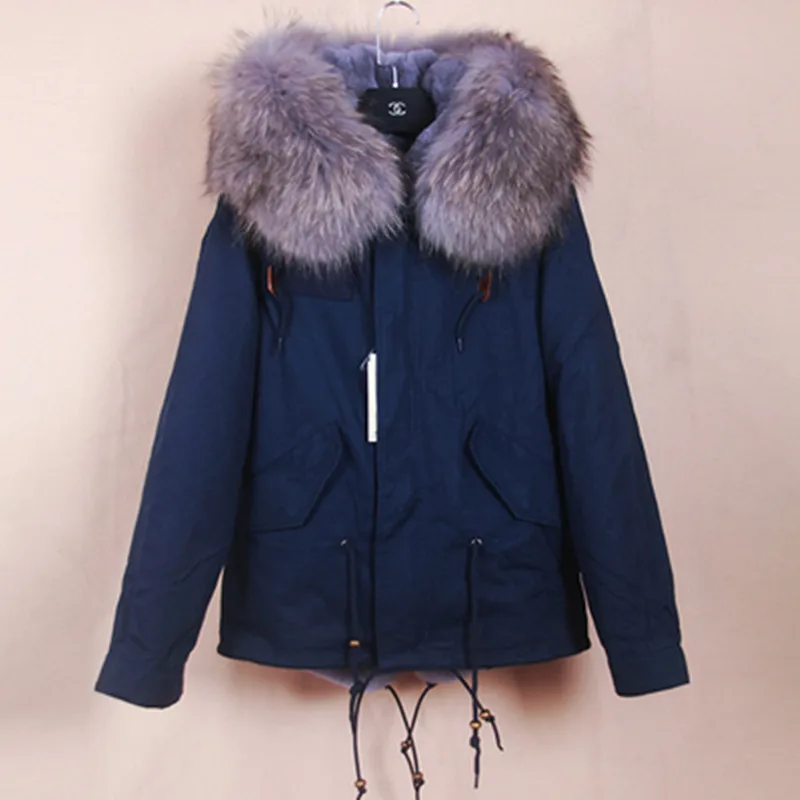 

2019 New army green winter jacket women outwear thick parkas plus size raccoon Dog natural real fur collar coat hooded pelliccia