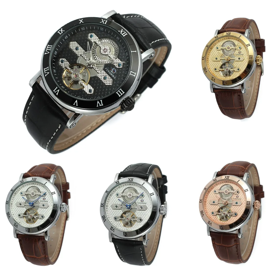 

Skeleton Mechanical Watch Men Leather Strap Brand Clock Luxury Brand Automatic 2017 Fashion Wristwatch