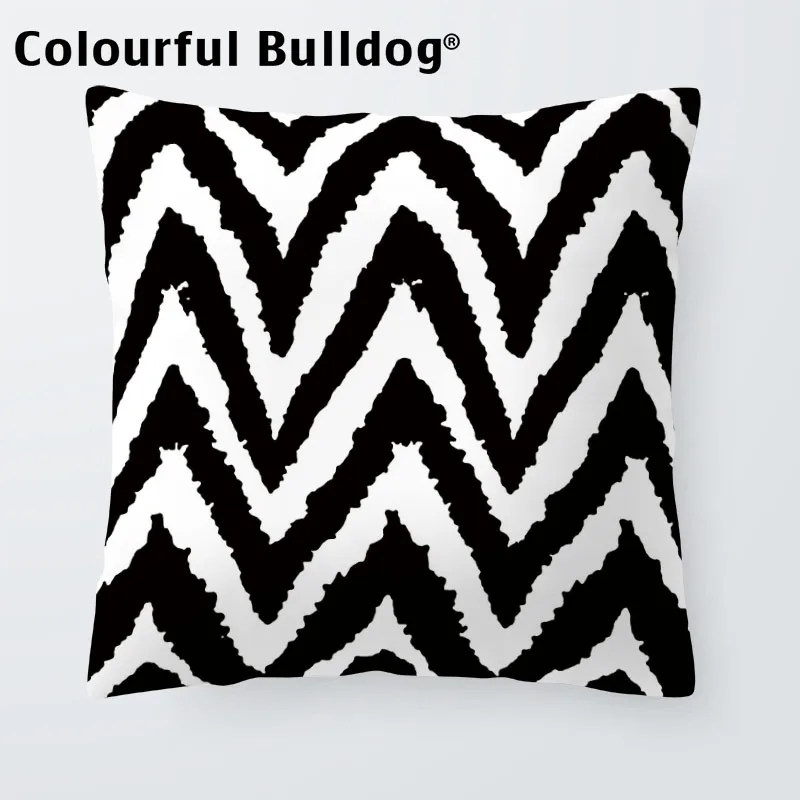 Простые черно-белые чехлы для подушек с геометрическим рисунком зебры, полосатые наволочки для подушек с изображением водоворота, наволочки для уличной подушки в стиле рок-стула