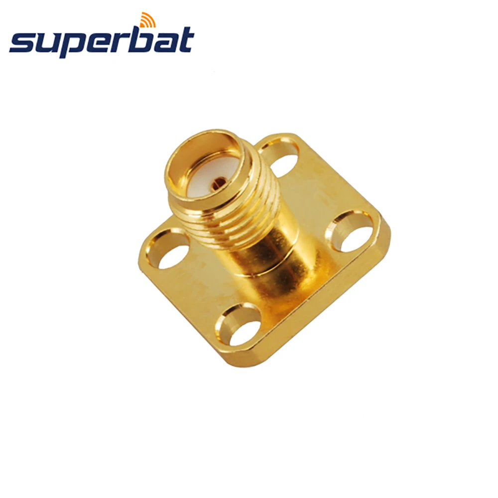 Female RF Coaxial Connector 4 Hole Panel Mount for Electronic Components