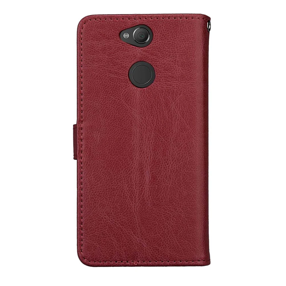 Однотонный кожаный чехол для телефона Sony Xperia Z3 Compact Z5 Mini M4 XZ1 X C6 XA Ultra XZ Premium XA2 L2