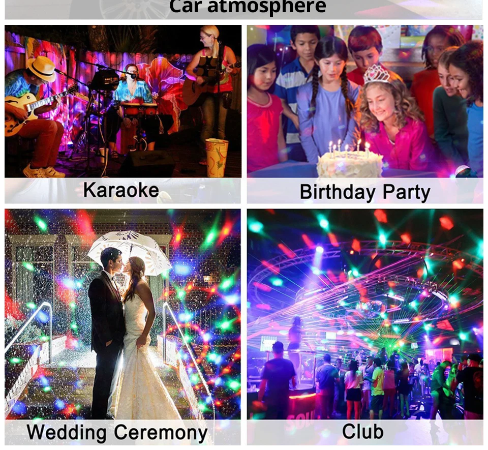 Aceersun LED USB RGB Ambient Light Automatic rotation auto backlight car ambient light CANBUS 5V Flirt romance for Holiday Party (13)