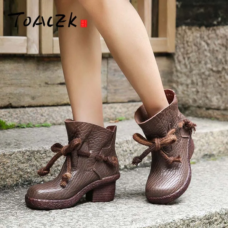 

Explosion models new casual low boots short boots female first layer leather high heel non-slip single boots