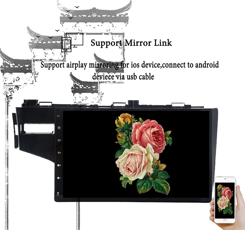 Perfect 10.1" IPS Android 9.0 Car DVD Multimedia Player GPS For honda Fit jazz 2014 2015 16-18 audio radio stereo navigation Head Unit 2