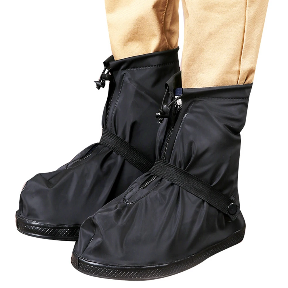 Shoe Cover Reusable Non-Slip Waterproof Wear-resistant Rainboots Unisex Overshoes Mid-tube#137