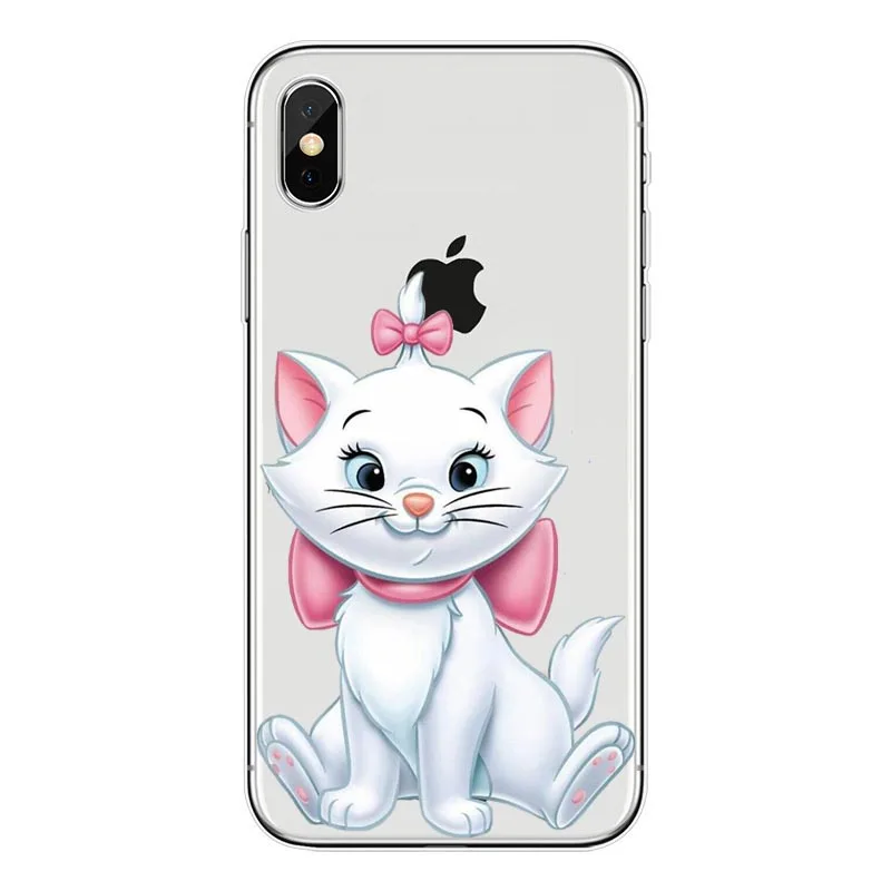 "Коты-аристократы" Мари Gatos dos desenhos animados Капа мягкие Caso ТПУ Para o iphone 4 5 Алем de 6 7 8 Plus X ДВД корпус под плетенную сумку