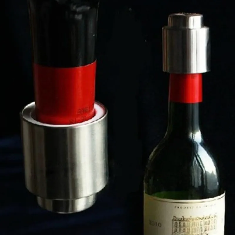 5 шт., портативная пробка для бутылки вина из нержавеющей стали, пробка для шампанского, деревянный фиксатор, пробка для вина, сверкающая крышка, герметик