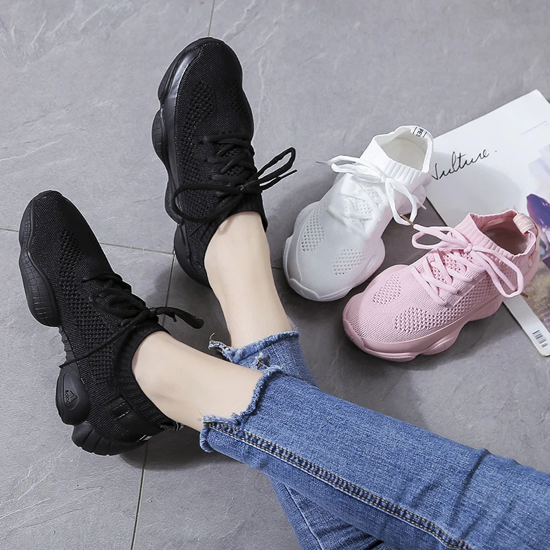 

2019 summer new breathable mesh running wild old fashion pop white tide shoes net shoes women's shoes spring