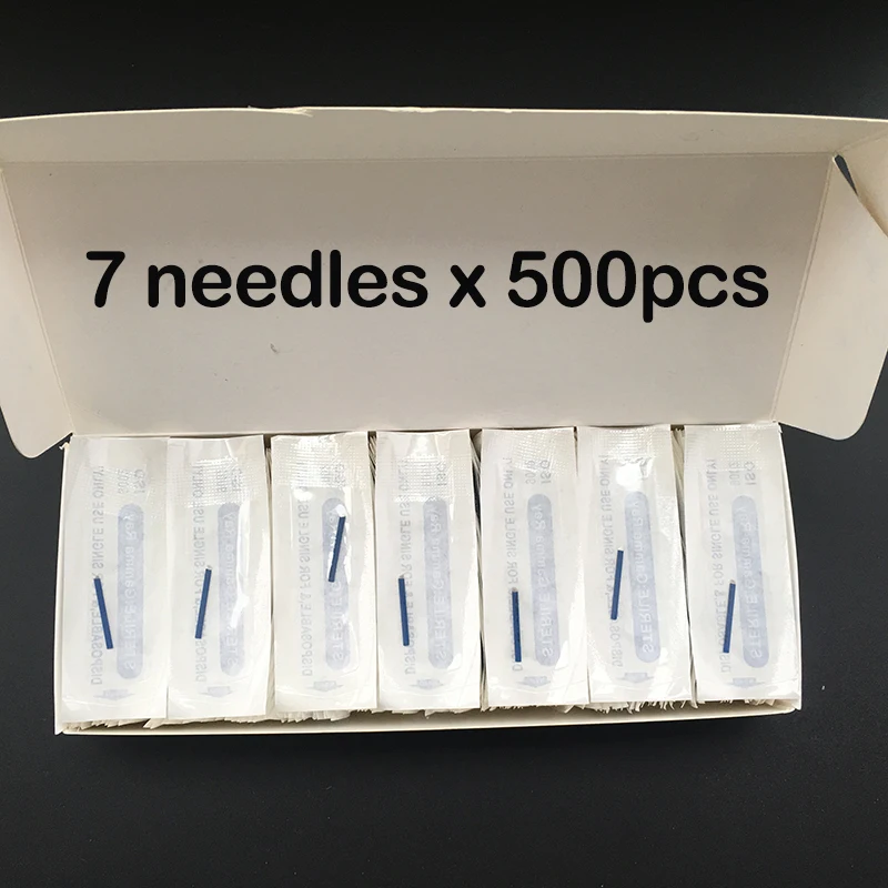 Buy Wholesale 500 pcs 7 pin microblading needle blades