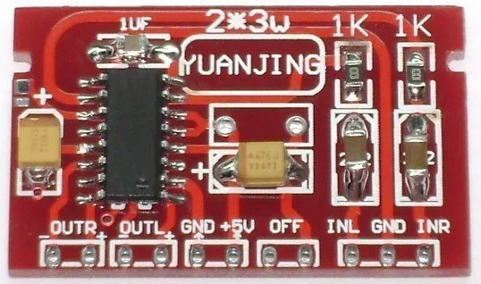 

Ultra- miniature 2.0 channnel digital amplifier board (2*3W)