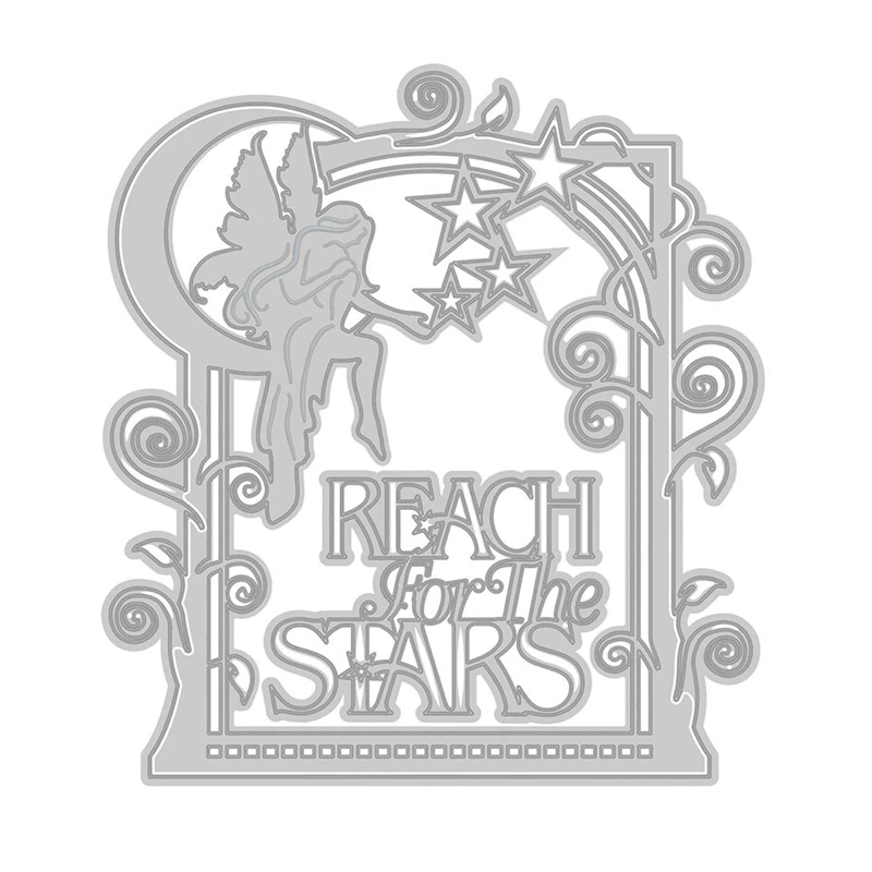 

CJCrafts Reach The Stars Metal Cutting Dies Scrapbooking Craft Dies Album Embossing Paper Craft Diecut Stencil New Dies for 2019