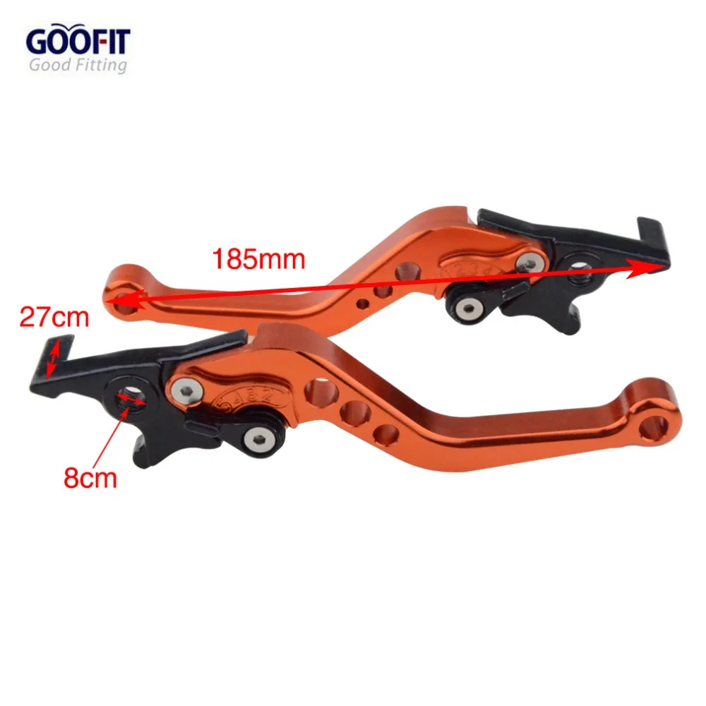 GOOFIT Motorcycle Brakes Clutch Levers Set Adjustable CNC Aluminum