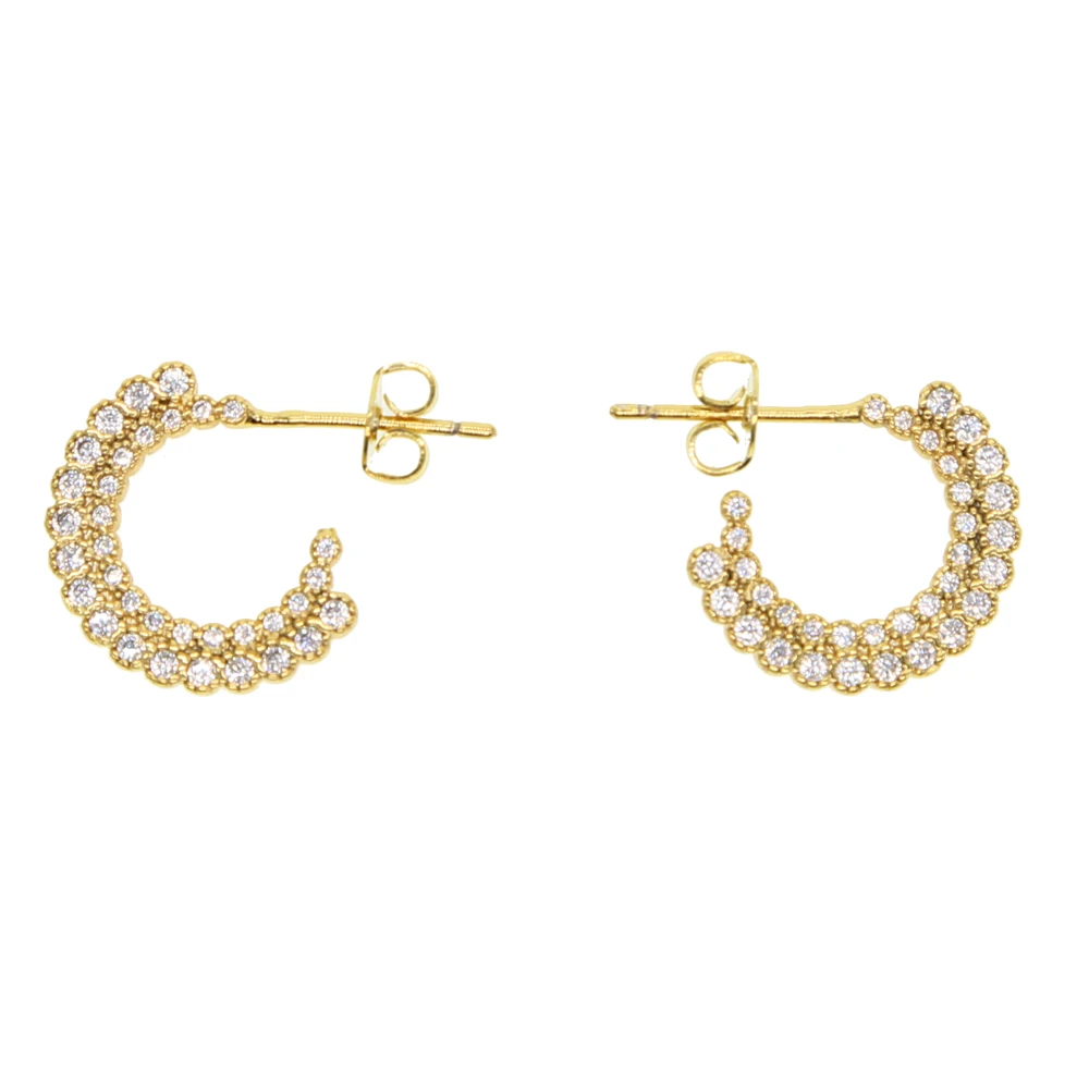 brass earring stud Y (5)