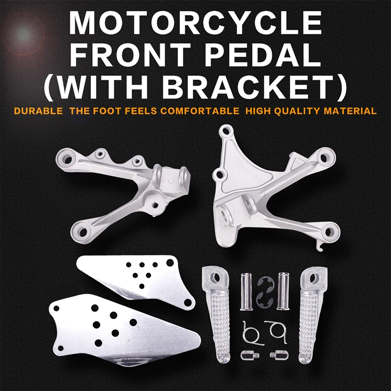 

Front Foot Rests Pedal Bracket Assembly Kit For Kawasaki ZX-6R 2005 2006 2007 2008 Motorcycle