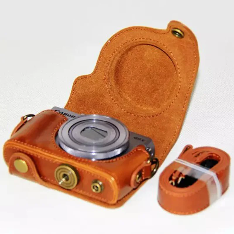 Из искусственной кожи чехол для Canon Powershot G9X G9 X камера сумка с плечевым ремнем