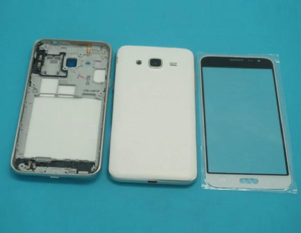 Для Samsung Galaxy J3 2016 J320 J320F J320M J320FN Корпус Передняя рамка корпуса + крышка аккумулятора
