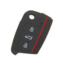 Корпус для дистанционного ключа, чехол для VW Golf 7 MK7 Skoda A7, силиконовые автомобильные аксессуары, ключ Walle, органайзер для ключей
