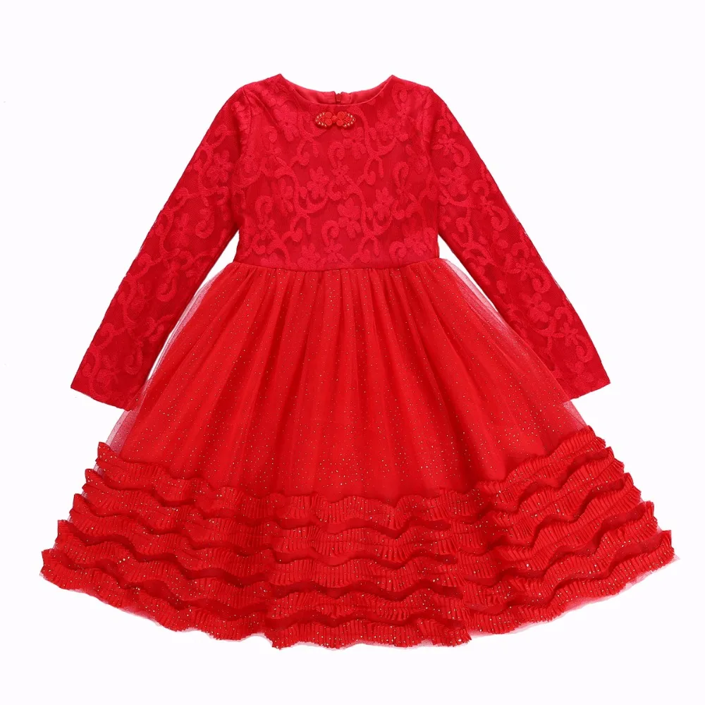 Рождественское платье для девочек; осенние платья для детей от 4 до 12 лет; элегантное вечернее платье с блестками для девочек-подростков; праздничная одежда; цвет красный, розовый