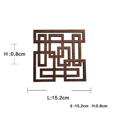Подстаканник из грецкого ореха, подставки для кофейных напитков, подставка под тарелку, термостойкие подстаканники, круглые коврики, подстилки, деревянные украшения стола, аксессуары - Цвет: B