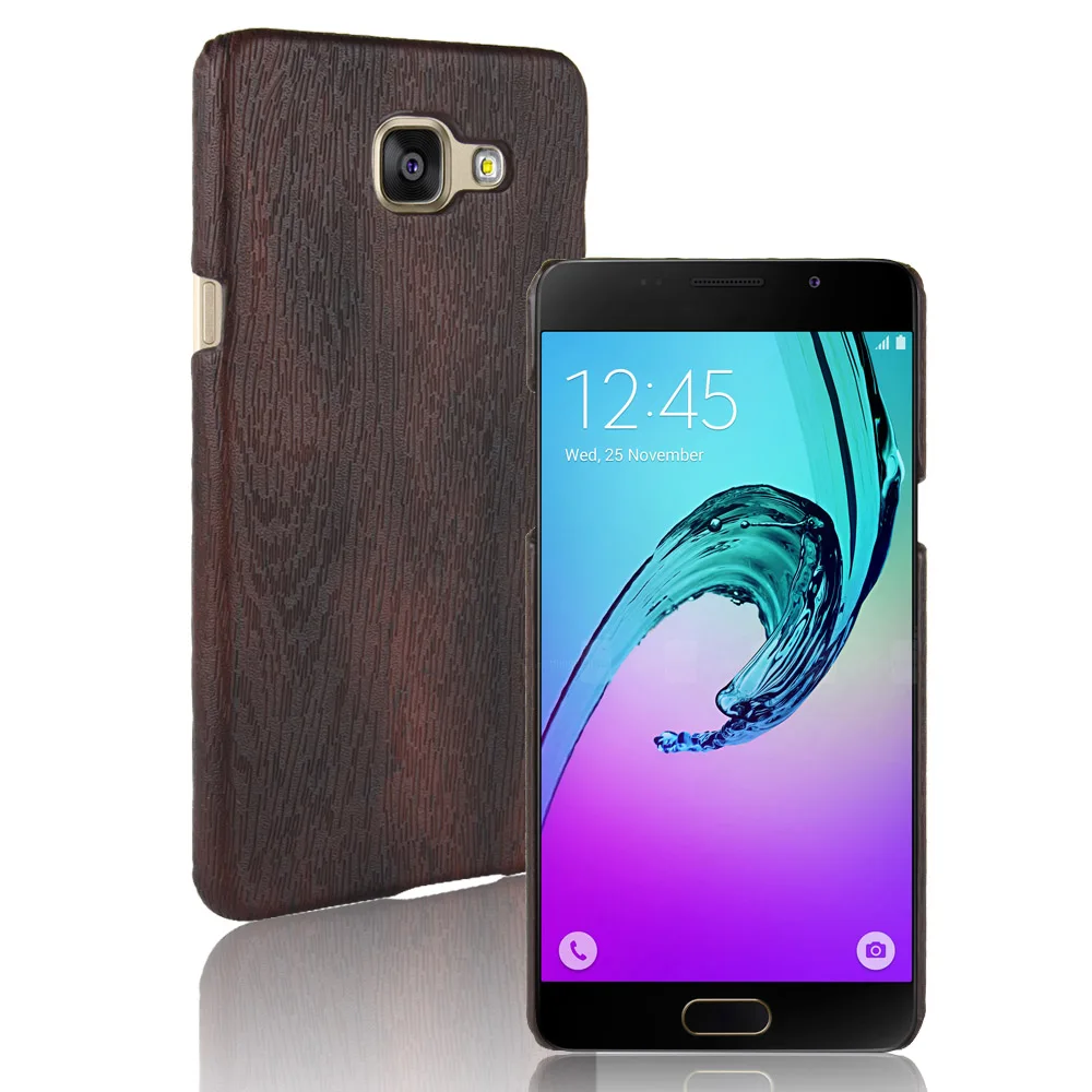 Роскошные Woodern кожи Винтаж кожаный чехол для samsung Galaxy A7 2016 Hard Shell на A710 Чехлы