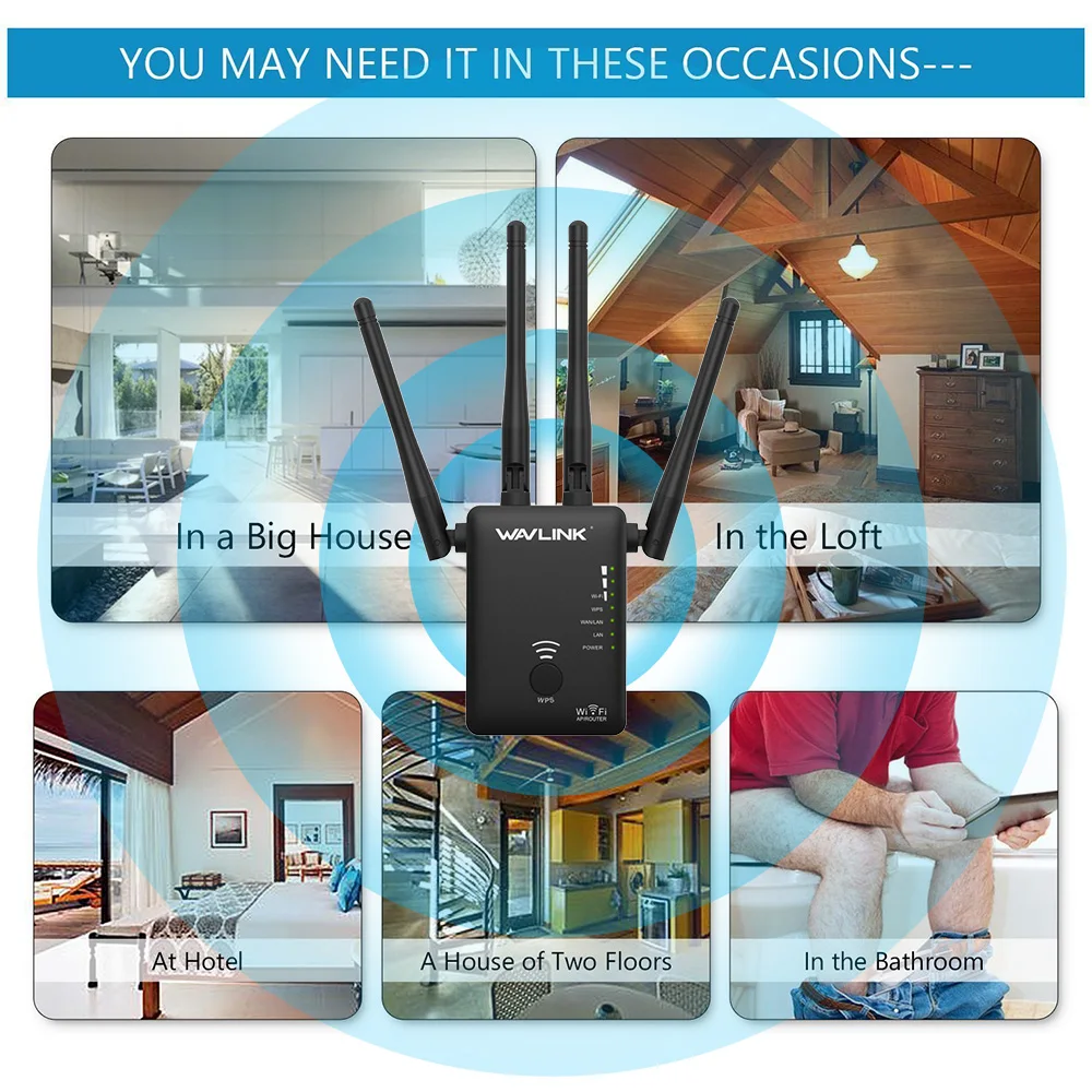 Wi Fi репитер Wavlink AC1200/маршрутизатор AP беспроводной расширитель диапазона WIFI