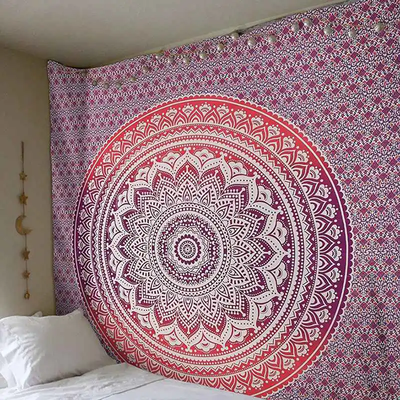 Wall Hanging Tapestries Indian Mandala Tapestry Tai Chi Hippie Bohemian Decorative Wall Carpet Yoga Mats Wholesale Home Decor - Цвет: F