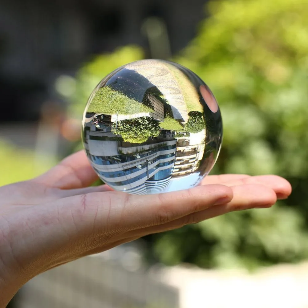 Прозрачное стекло K9 хрустальный шар декоративные шары фэншуй фотография стеклянные кристаллы ремесло путешествия фотографировать