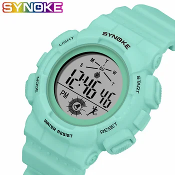 

SYNOKE Women New Fashion Digital Outdoor Sports 30M Waterproof Wristwatches Stylish Females Electronic Watch Clock New
