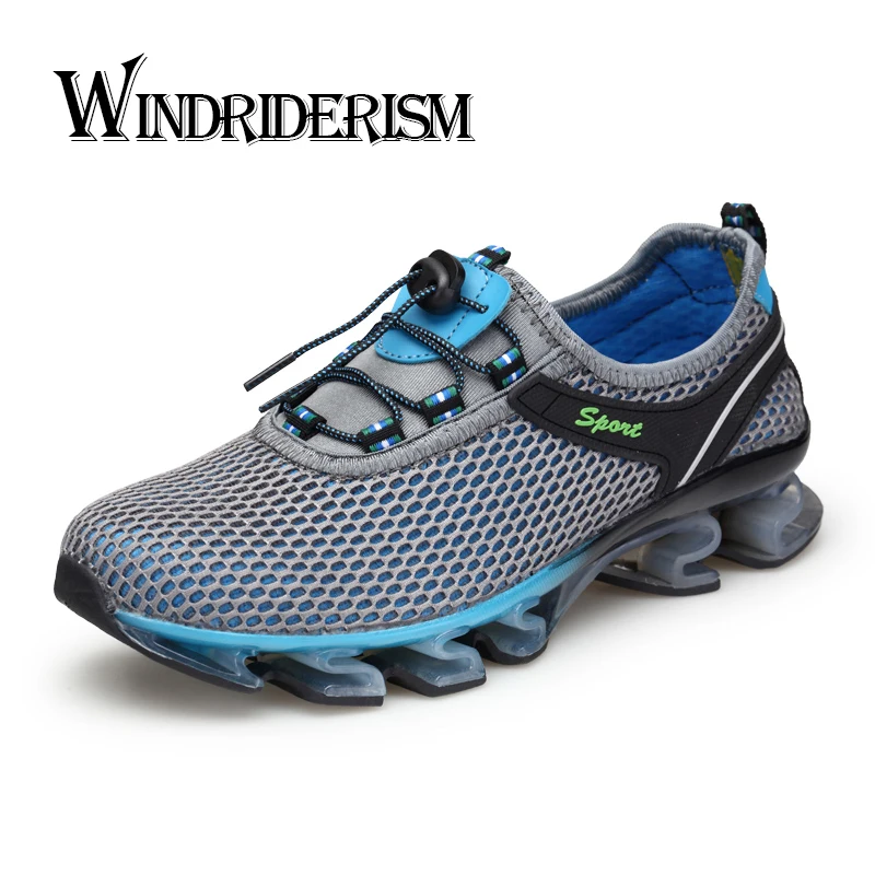 

New 2019 Brand Designer Lovers Elastic Band Hiking Shoes Breathable Damping Spring Blade Fashion Men's Shoes Zapatos De Pareja