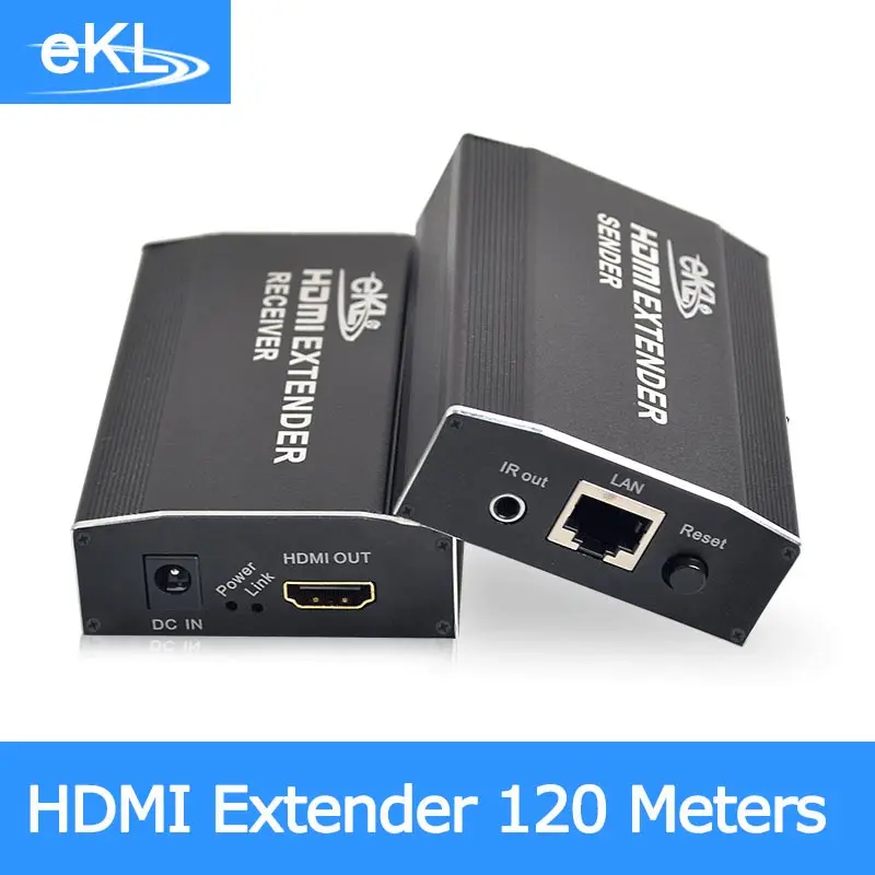 

EKL New HDMI extender 120m over routers by cat6 cable up to 120M(receiver only) supports 1 TX to N RX