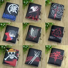 Один кусок короткий кошелек детектива Конана кнопка кошелек атака на Титанов мешок денег напечатаны с аниме Наруто