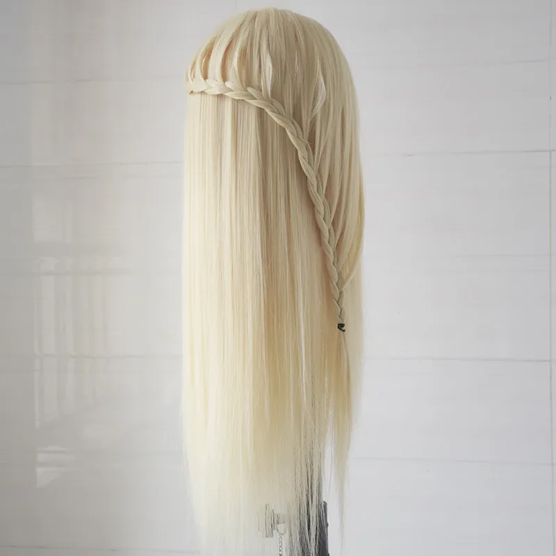 Hotsale 26&quot Hair Styling Training Head Female Mannequin Manikin Synthetic Fiber Cosmetology Doll With Desk Holder|head head|head traininghead for