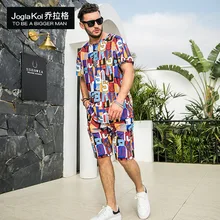 2019 Fashion Large Code Men's Short Sleeved Short Sleeve Set Leisure Beach Men's Suit 2019 Fashion Large Code Men's Short Sleeved Short Sleeve Set Leisure Beach Men's Suit