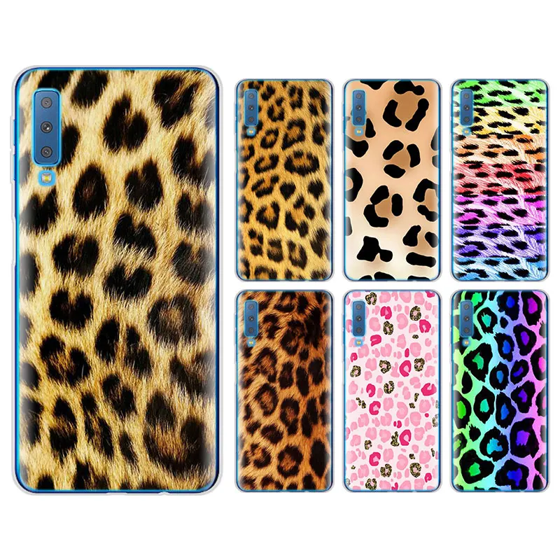 

Fashion Tiger Leopard Print Panther Silicone case for Samsung Galaxy A7 A6 A8+Plus A9 2018 S10 Plus S10e M20 M30 TPU Soft Phone