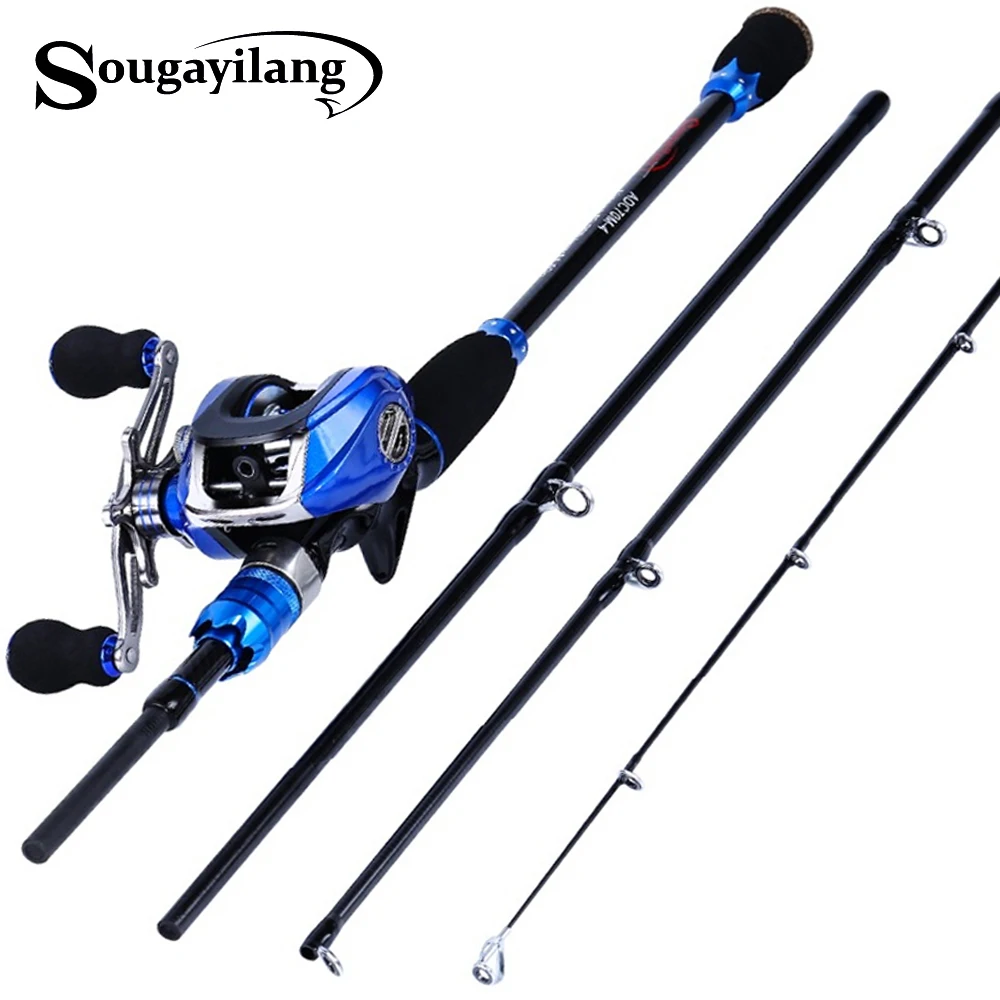Sougayilang Blue Fishing Lure Rod and Baitcasting Reel Combo Carbon Casting Spinning Rod and Casting Fishing Reel Set Pesca Pole Sougayilang Blue Fishing Lure Rod and Baitcasting Reel Combo Carbon Casting Spinning Rod and Casting Fishing Reel Set Pesca Pole