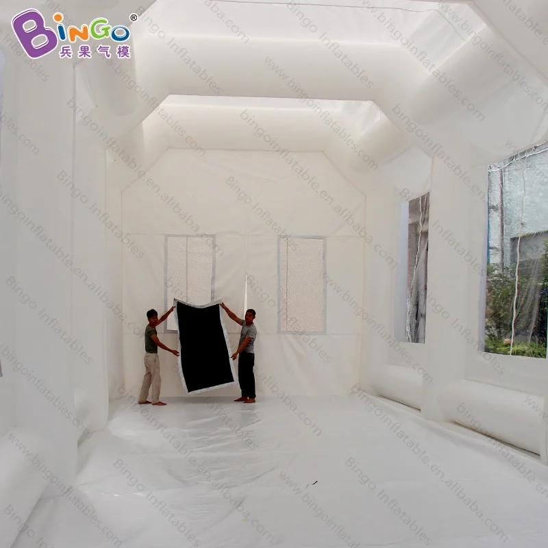  Personalized 15.6X6.1X5.3 meters white PVC inflatable truck spray booth / inflatable truck paint bo