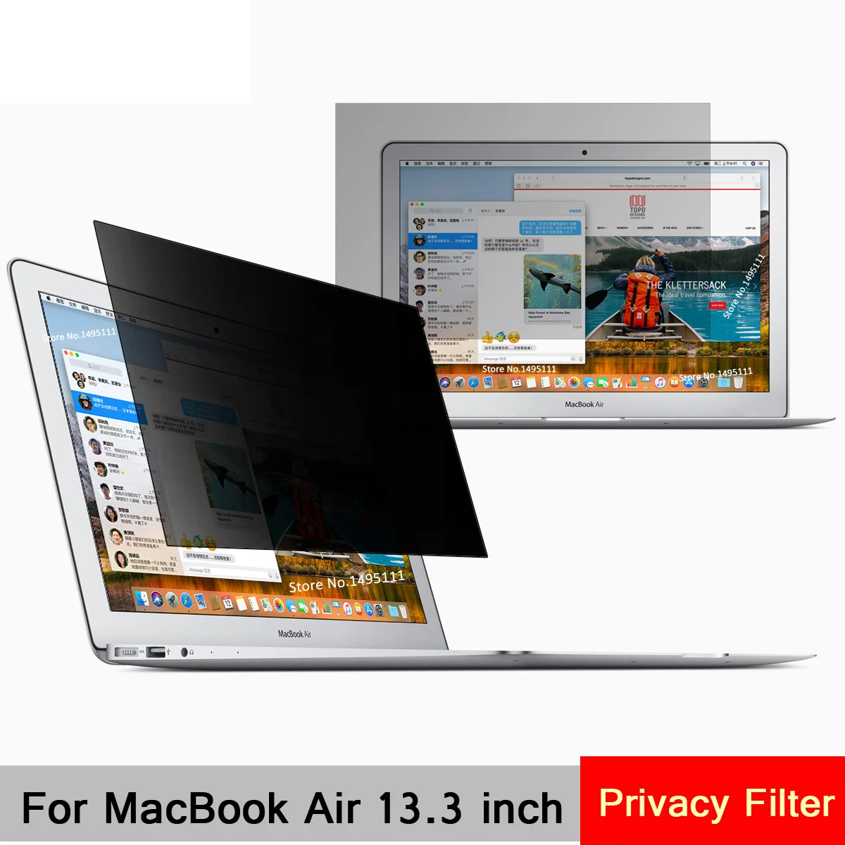 For Apple MacBook Air 13.3 inch (286mm*179mm) Privacy Filter Laptop Notebook Anti-glare Screen protector Protective film