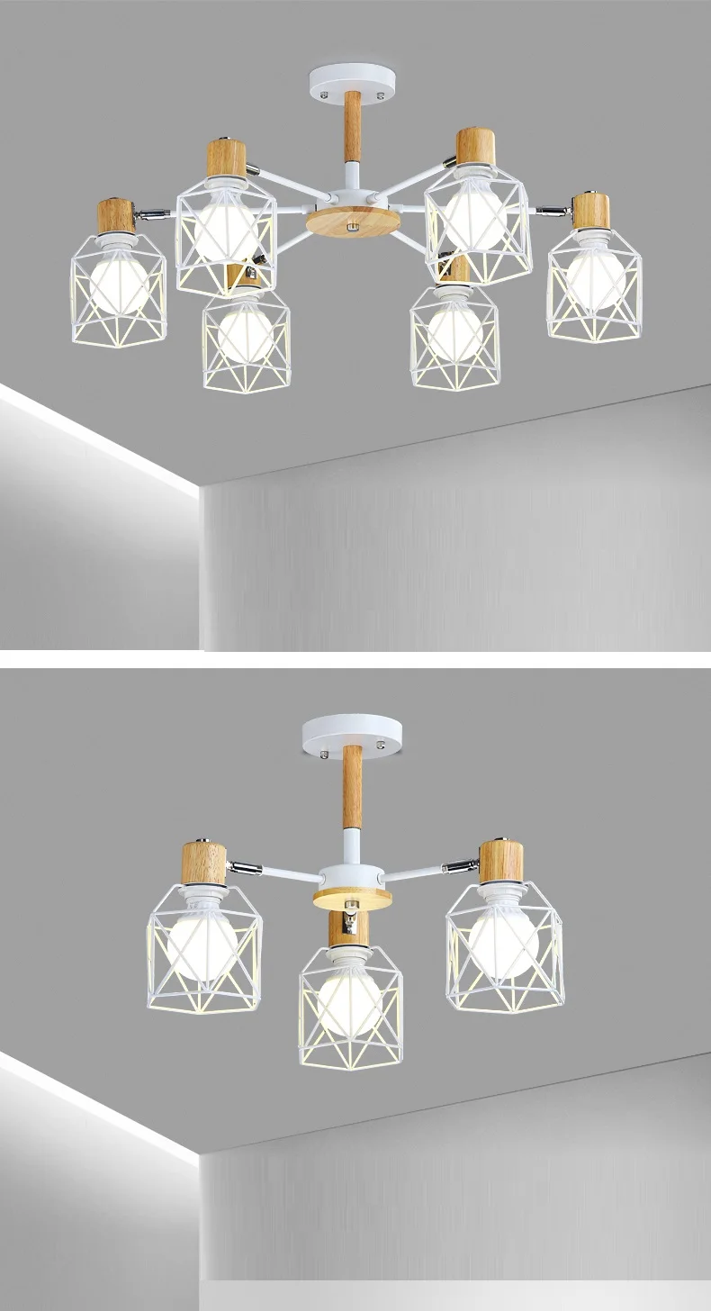 Vintage Modern Ceiling Chandelier Loft Spider Lustre Living Room Lighting For Kitchen Restaurant Chandelier Fixture Lights LED