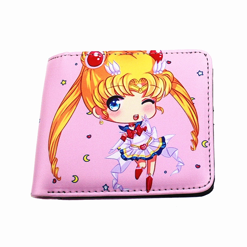 

hot japanese cartoon Orange woman purse Sailor Moon Sakura cosplay toy wallets lady money holder for young girl