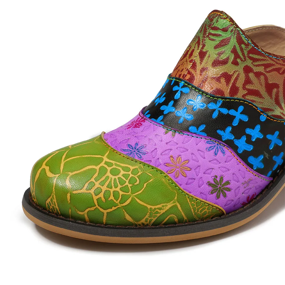 D Knight Women Sandals Handmade Genuine Leather Slides 2019 New Sexy Lady Round Toe Slippers Square Heels Classics Shoes Woman (12)