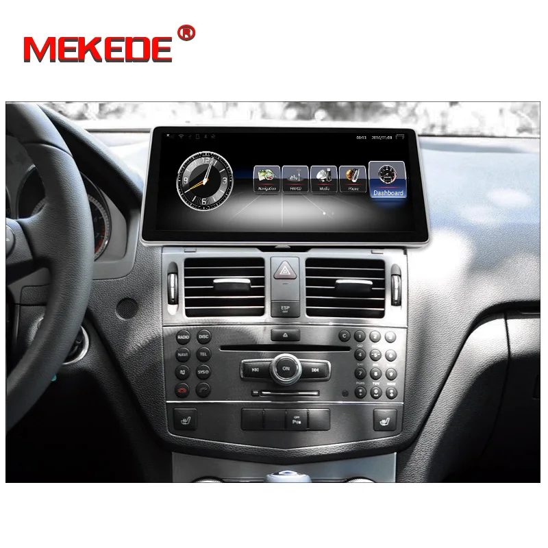 Clearance Mekede android 7 Car DVD Player radio GPS Navi for Benz C Class W204 2008 2009 2010 Audio Stereo Head Unit with 3GB+32GB 4G LTE 1