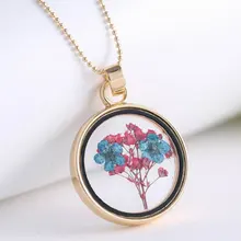 Best Pressed Flower Pendant Necklace Glass Ball Cheap