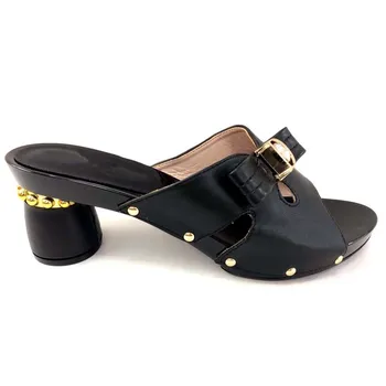 

doershow Latest Designer Shoes Women Luxury 2019 African Women Wedding Shoes Decorated with Rhinestone Sandalias Rasteira SLW1-4