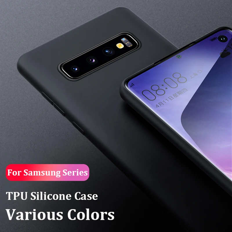

Case For Samsung Galaxy A10 A30 A40 A50 A70 M10 M20 M30 S8 S9 S10 Plus S10E Note8 Note9 Original Liquid Silicone Back Cover Case